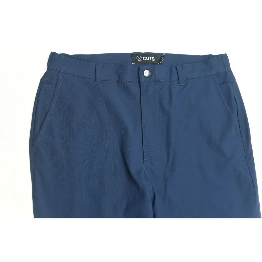 Cuts Clothing AO Joggers Pants Mens Large Blue Tapered Slim Fit Stretch
